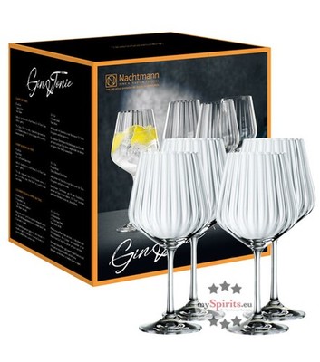 Nachtmann Gin & Tonic Glas mit Stiel 4er-Set / ca. 640 ml / H: ca. 22,2 cm