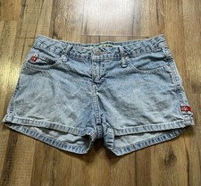 VTG Mudd Denim Shorts Light Blue Wash Size 7 90s Festival Y2K