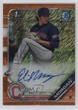 2019 Bowman Chrome Prospect Orange Shimmer Refractor 12/25 Eli Morgan Auto 8at