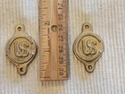Civil War US Army Equipment Tag Infantry Pin Badge Lot x2 L@@K!!!