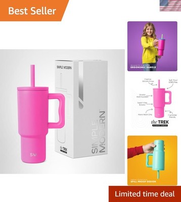 Raspberry Vibes Kids 24 oz Travel Tumbler with Handle | For Hot & Cold Drinks