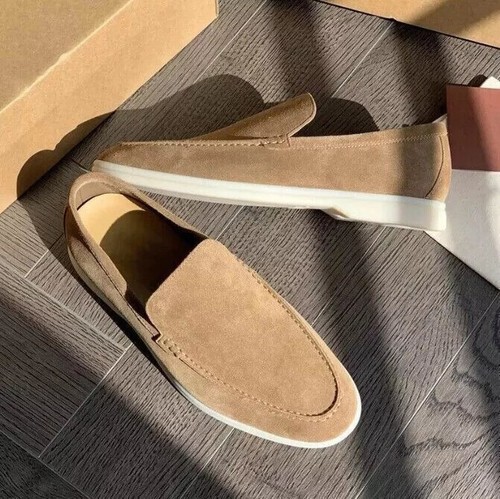 Mocassini uomo moda classici scamosciati slip-on piatti casual pigri scarpe da guida - Foto 27 di 35