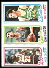 1980-81 Topps Mike Cooper / Shumate / Paul Westphal Rookie #137 / 212 / 229