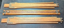 Antique Wood Circa Late 1900 s Camera Tripod Brass Tips Accents 3pc Set