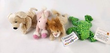 Vintage Toys R Us Mini Plush Frog Lion Dog Unicorn Plush 2001 Animal Alley Puppy