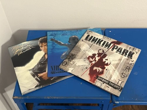 Vinyl Records Lot of 3 Albums Michael Jackson, Nirvana & Linkin Park