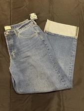 Universal Thread Jeans Womens 12R Dark Wash Button Fly Straight Leg 014086198