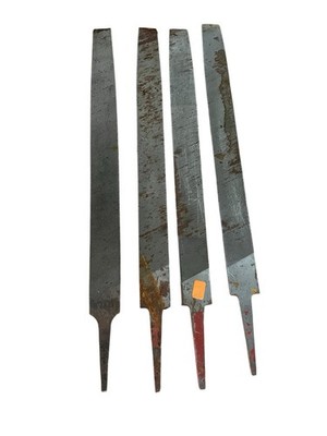 18  Flat Bastards File Lot Of Four Vintage Metal Files Used Bundle