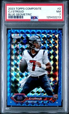 2023 Topps Composite C.J. Stroud Blue Geometric ROOKIE /99 PSA 7 POP 1  ROOKIE
