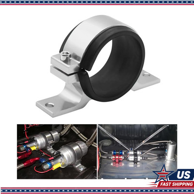 Universal 50mm Fuel Pump Bracket and Filter Mount, Alloy Rubber Ring
