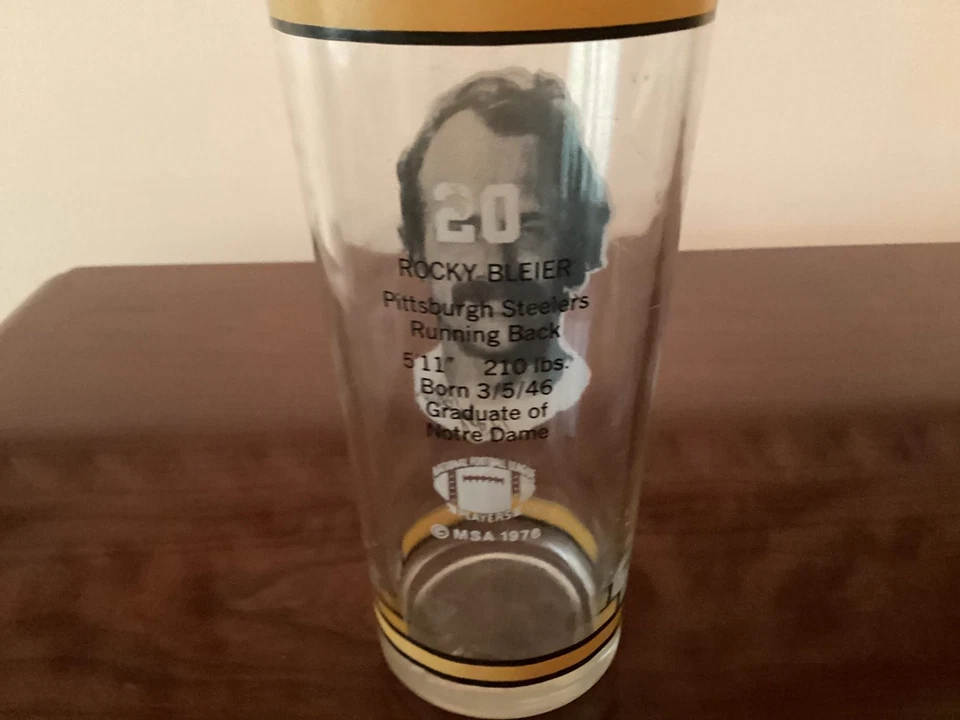 ROCKY BLEIER & ANDY RUSSELL VINTAGE 1976 COLLECTION GLASSES - Image 3 of 4