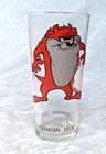 Vintage 1973 Tasmanian Devil Looney Tunes Federal Glass W/ Black Letters Pepsi