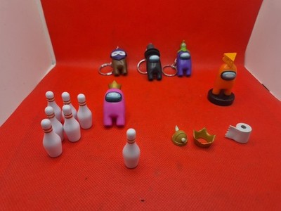 UNTER UNS CREWMATE FIGUREN Konvolut Minifiguren Schlüsselanhänger und Zubehör 