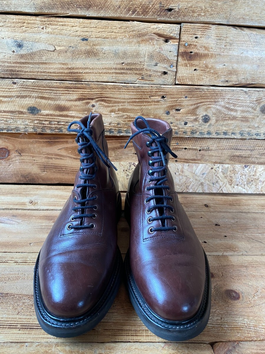 $2000 JOHN LOBB SCOTT ankle brown leather boots sz UK6EE US