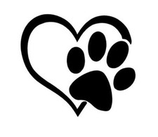 PUPPY I LOVE MY DOG Window Sticker Vinyl Decal Small or Large PAW PRINT HEART 