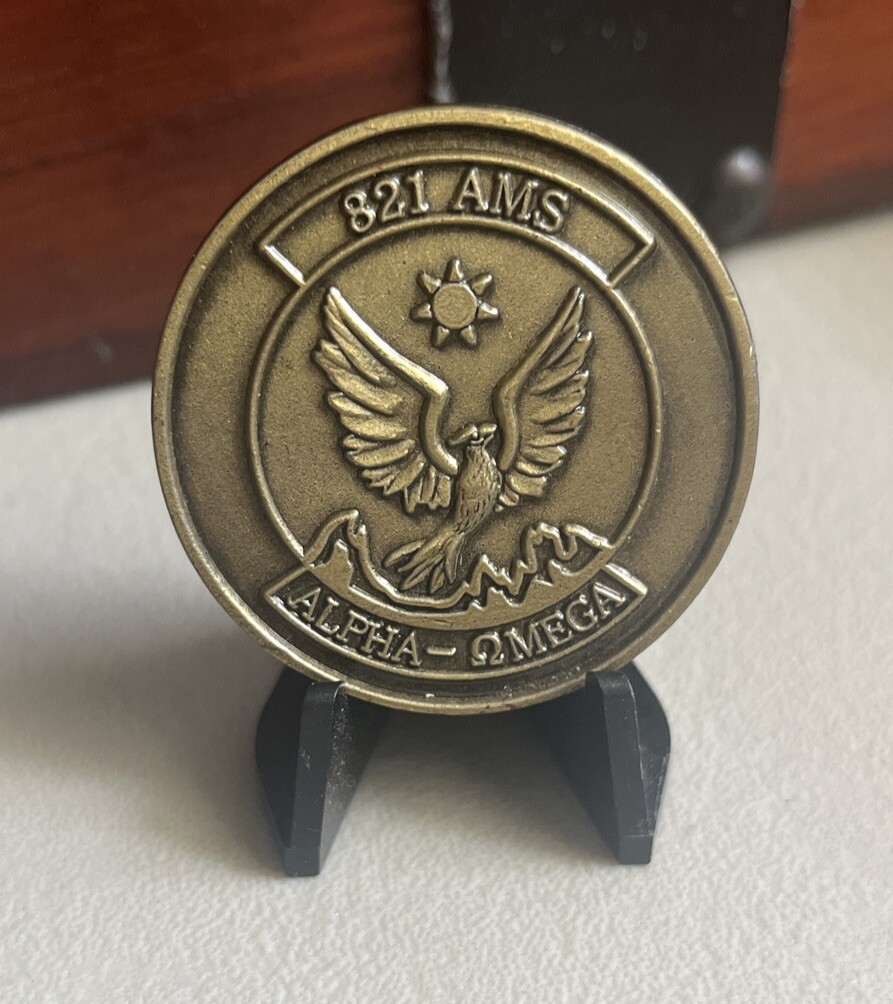 USAF 821st AMS Challenge Coin Alpha Omega “First In Last Out” | eBay