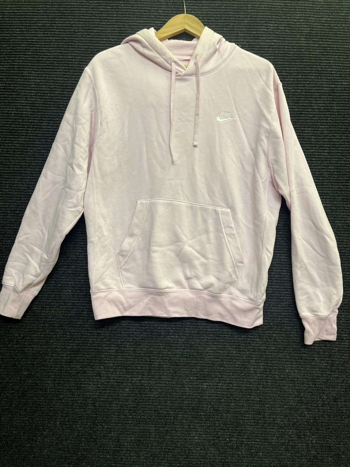 🔥🔥Men NIKE CLUB FLEECE PULLOVER HOODIE PINK BV2654 663 Size Medium M