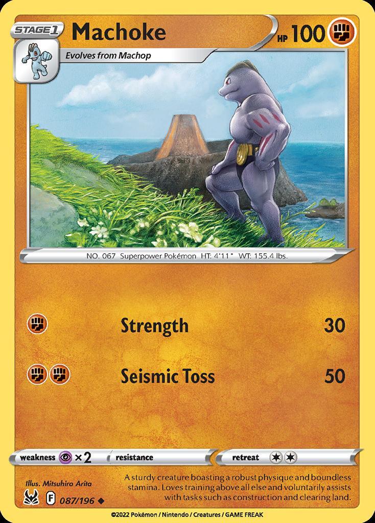 Pokemon Machoke (87/217) Lost Origin NM REVERSE HOLO