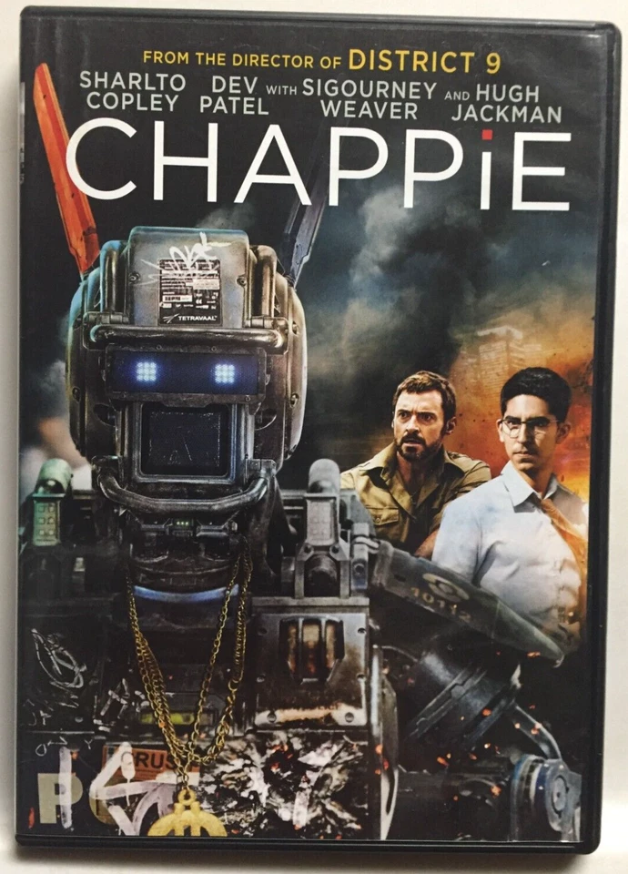 Chappie (DVD,2015,Widescreen) Hugh Jackman, Sharlto Copley, Not a Scratch! - Image 2 of 4