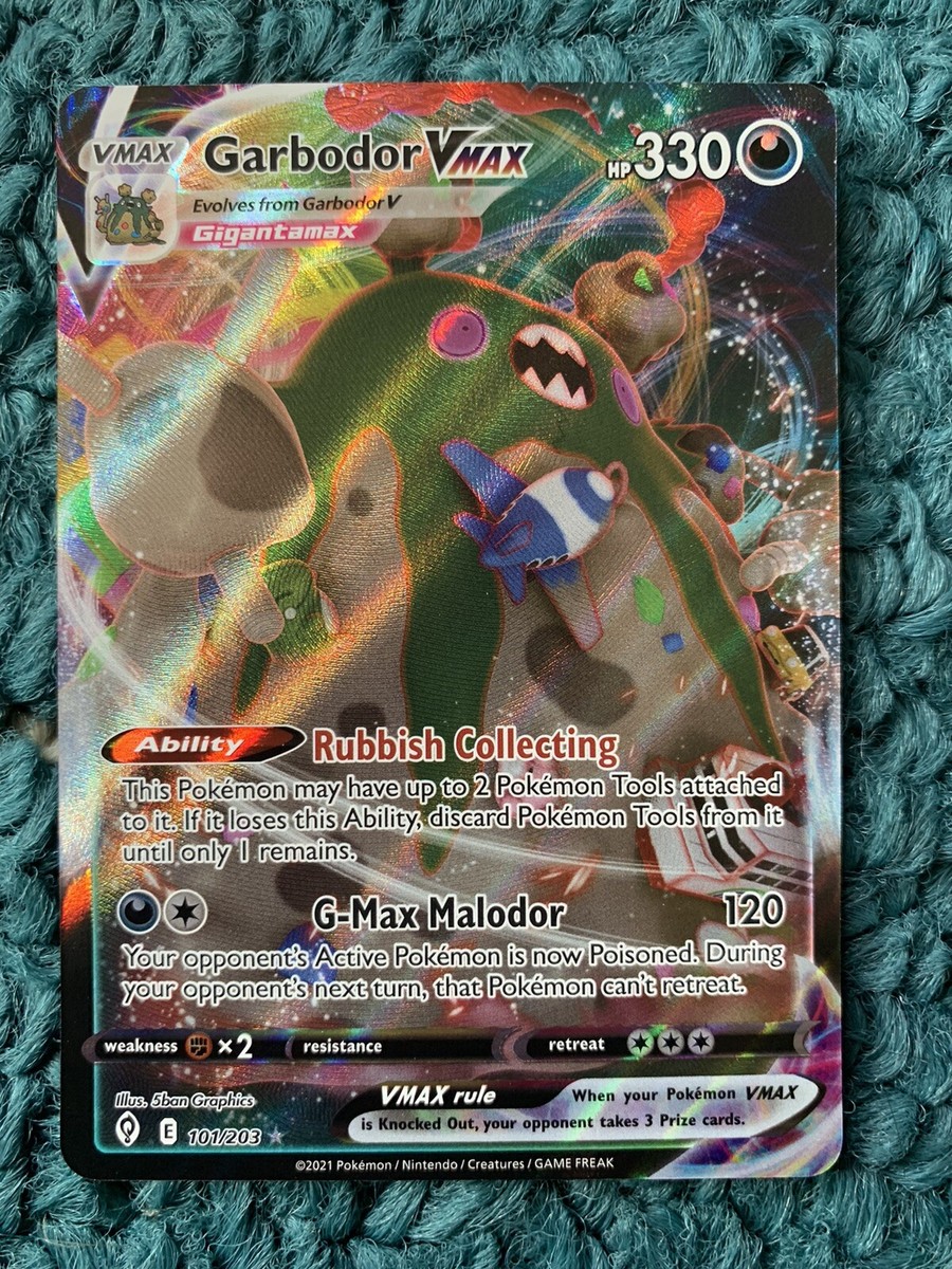 GARBODOR VMAX 101/203 Evolving Skies Set - RARE Pokmon Card - NM (Pack  Fresh) | eBay