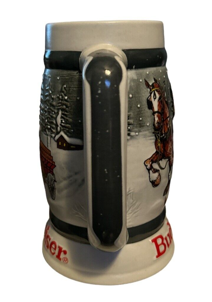 アメリカ購入 ビンテージ Budweiser置物 Budweiser 1933-1983 Anheuser Busch Holiday Stein, Clydesdales 50th