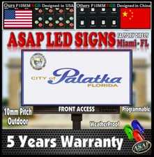 LED Sign Outdoor Board Full Color Programmable 2 ft x 8 ft - Made in USA