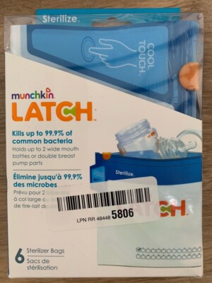 Munchkin Latch Microwave Sterilize Bags Convenient 180 Uses