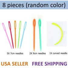 Plastic Needles Knitting Yarn Darning Stitching 8 pcs Set