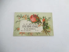 L F Munz Fine Shoe Store, 65 Ave B bet 4th & 5th Sts NYC Victorian Trade Card
