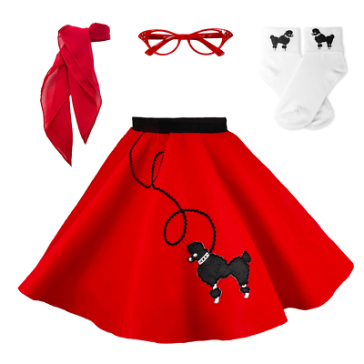 Gonna Pois Bambina Anni 50 Gonna Circolare Anni '50 Per Ragazze - Foto 7