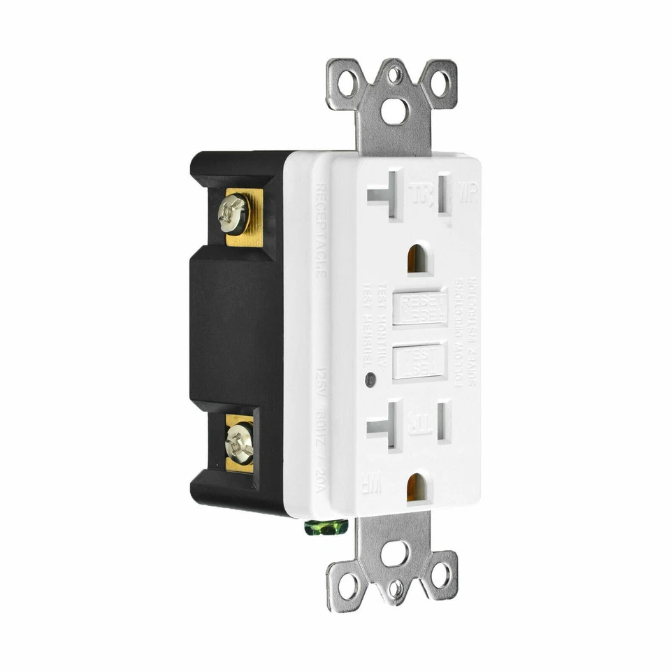 Salida 10PK GFCI 20 Amperios con Indicador LED Placa de Pared Resistente a la Intemperie Foto 3 de 4