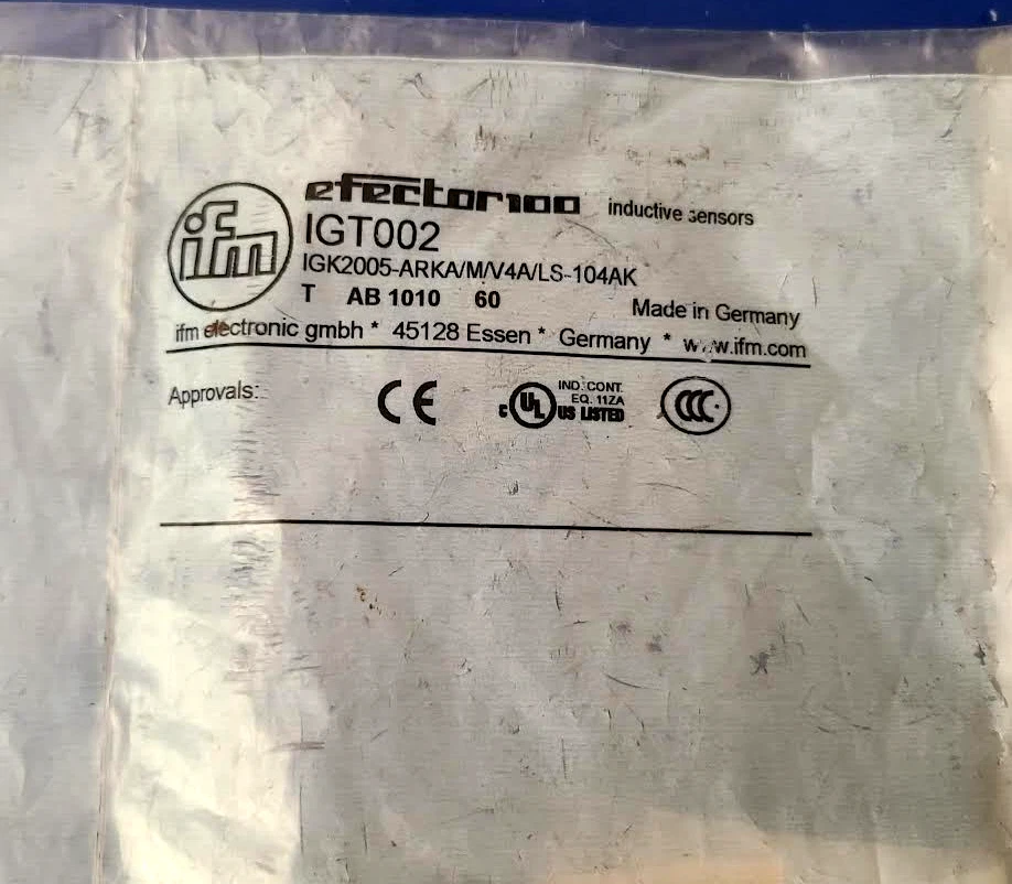 IFM Efector IGK2005-ARKA/M/V4A/LS-104AK IGT002 Inductive Sensor - Image 3 of 4
