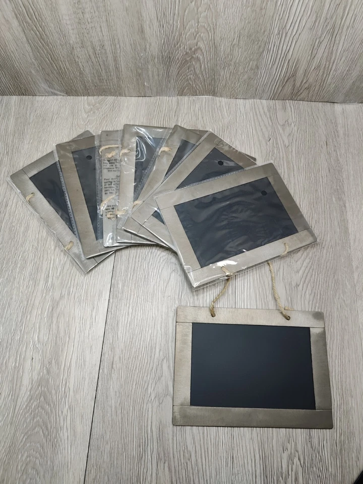 Metal framed chalkboard Hanging 5 in X 7 in Crafting Table top Decor Lot Of 8  - Image 4 of 4