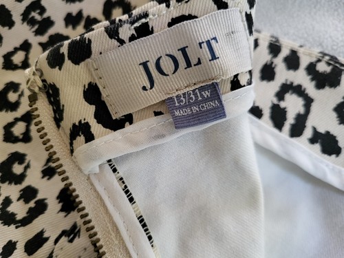 Jolt Women's Animal Print Mini Denim Skirt-Size 13 Waist 31" Stretch- EUC - Picture 7 of 7
