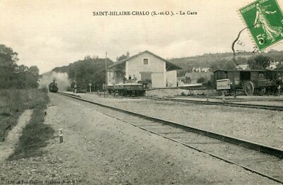 Karte SAINT HILAIRE CHALO ST MARS La Gare Der rauchende Zug kommt beladene Waggons