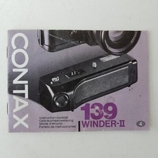 Contax 139 Winder-II Instruction Booklet - Kyocera Corporation