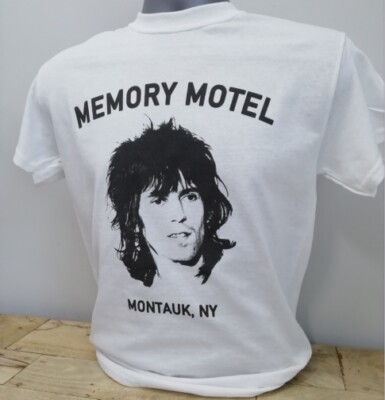 Memory Motel T-Shirt Montauk New York Long Island Keith Rolling Stones Neu W021