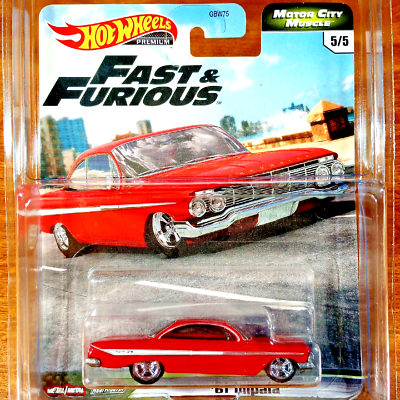Hot Wheels Premium Motor City Muscle Fast & Furious '61 Impala Red