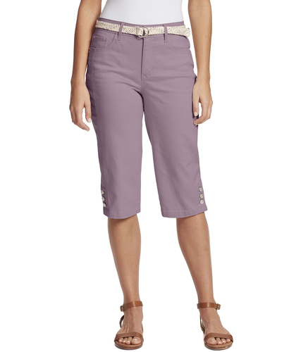Mila Belted Skimmer Capris Size 