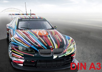 Cult Car Art BMW M3 GT2 Le Mans Art Car Koons 2010  ART-PRINT DIN A3