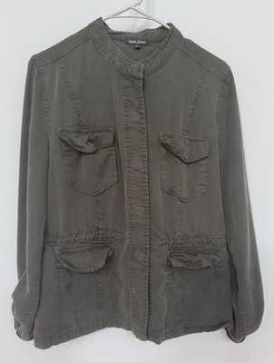 Dear John Women L Tencel Chores Jacket Barn Button Up Drawstring Outdoors Forest