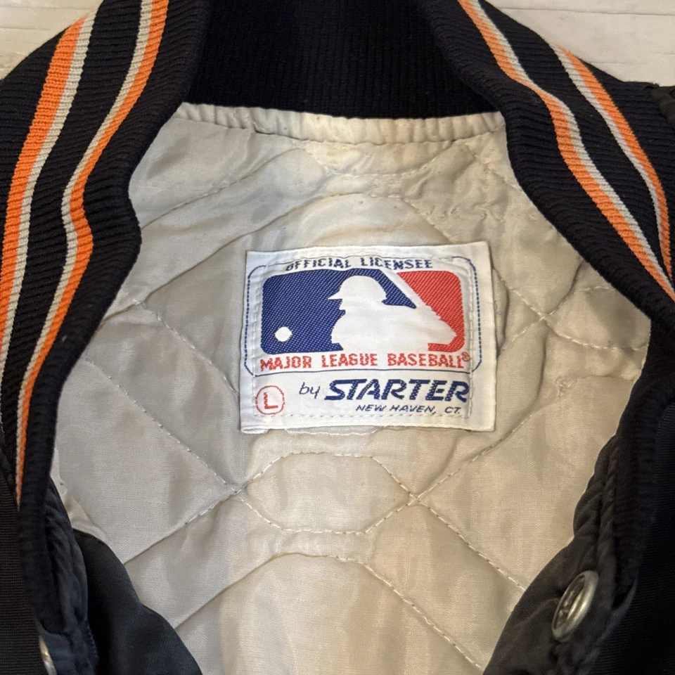 Vintage 90s MLB Starter San Francisco SF Giants Satin Baseball Jacket Sz Large - Image 3 of 4