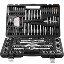 116-Piece Bearing Steel Tap  Die Set, SAE Metric Threading Tool