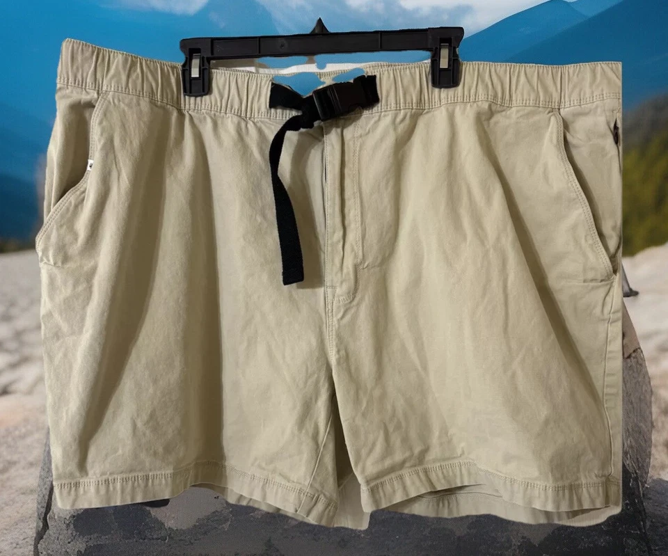 2* Foundry Big And Tall 4XL Mens Hiking Shorts Comfort Stretch Beige Blue - Image 2 of 4