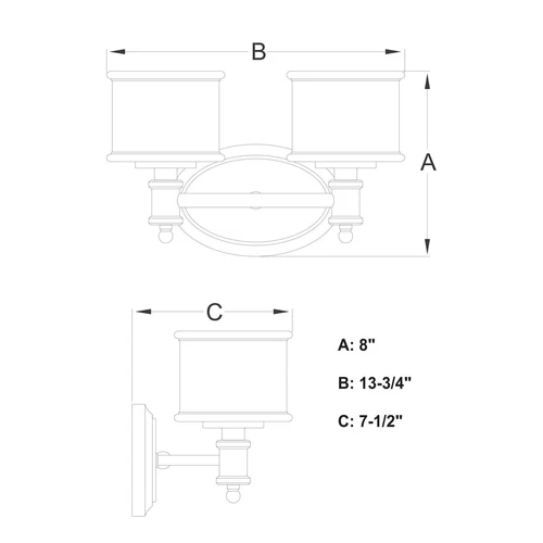 Carlisle Vanity Light Finish: Chrome - Picture 6 of 10