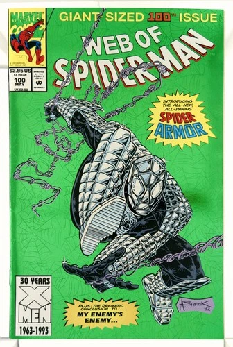 Web of Spider-Man #100 1993 Marvel Comics NM- Comic 1st Armor Suit Direct