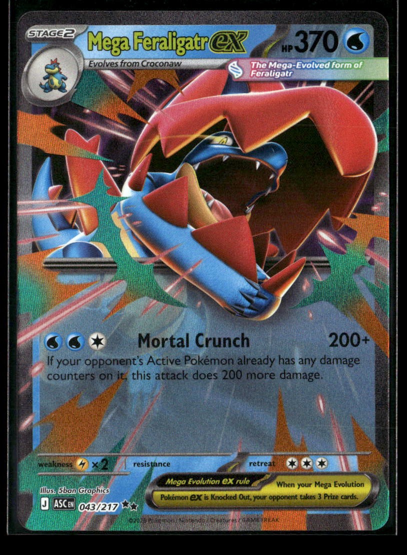 Mega Feraligatr ex 043/217 Holo ME: Ascended Heroes NM EN-749 | eBay