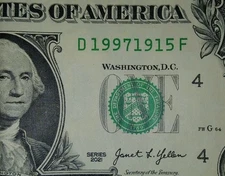 TOMBSTONE Birth Years (19971915) 2021 $1 Dollar Bill Fancy Serial Number Circul.