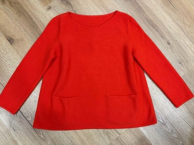 Cos Damen Pullover Gr S 100% Merinowolle Koralle wie neu Taschen 