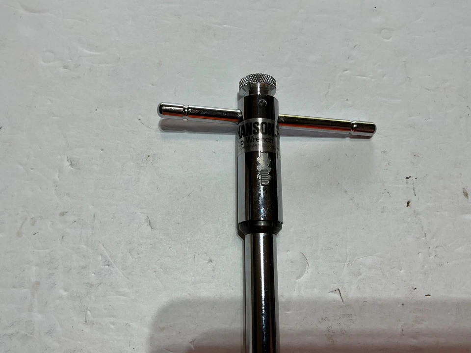 NOS Hanson TAP WRENCH, 12” RATCHETING T-HANDLE – for 1/4” to 1/2” taps Germany - Image 2 of 4